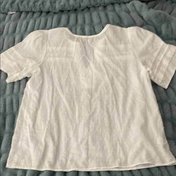 LOFT women’s White Short Sleeve Top - Picture 7 of 9